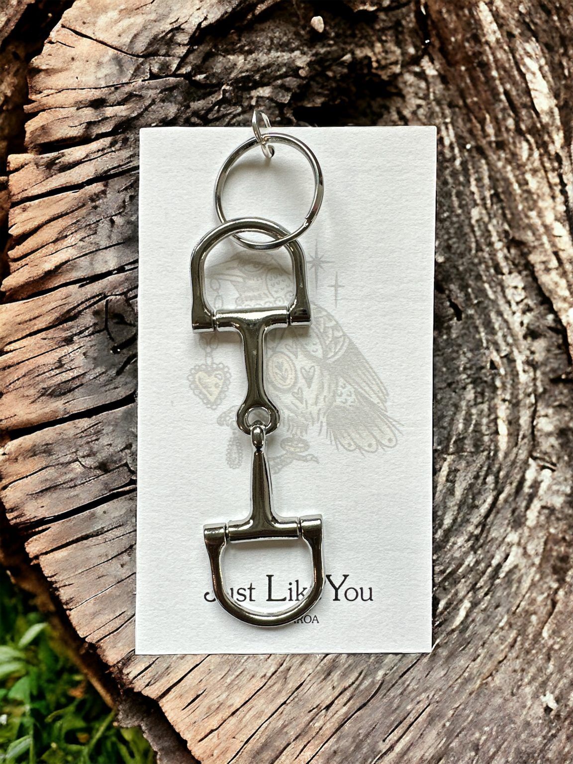 Silver Horses Bit keychain Just Like You